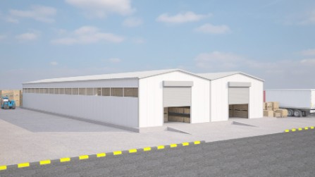 1000 m² Çelik Hangar Binası