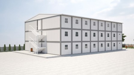 1296m² Three Storey Accommodation Containers