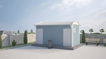 13m² Prefabricated Wc and Shower Buildings