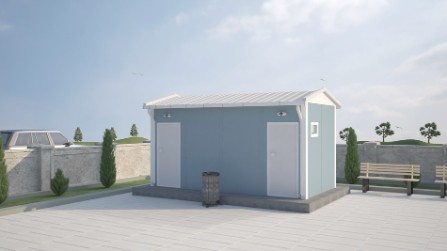 13m² Prefabrik Wc-Duş