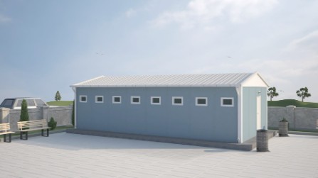 52m² Prefabricated Wc and Shower Buildings