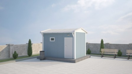 9m² Prefabricated Wc and Shower Buildings