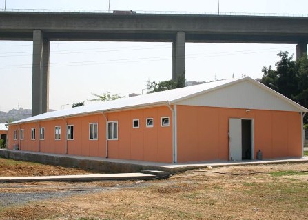 Road Construction Worksite Office Building